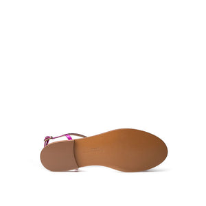 Lila Ledersandalen