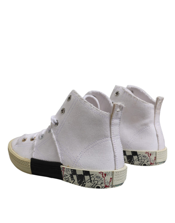 Weiß Lace Up Mid Top Frauen Turnschuhe Schuhe