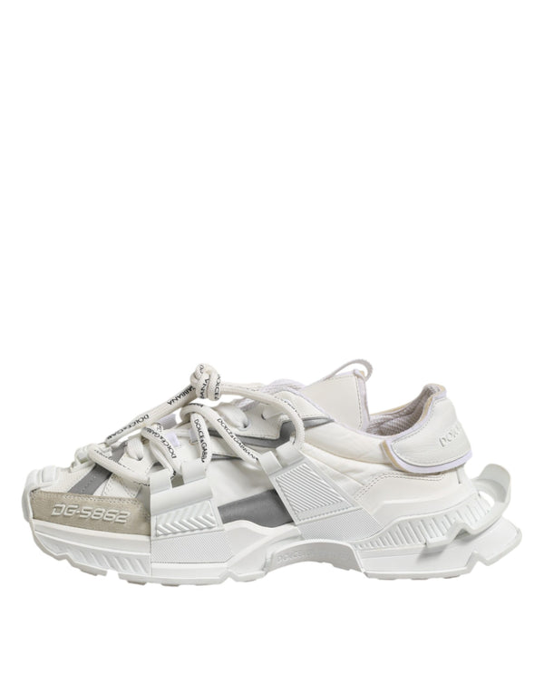 Weiß Grau Low Top Space Sneakers Schuhe