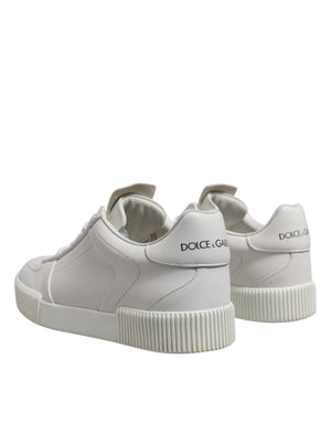 Weiß Miami Leder Low Top Männer Turnschuhe Schuhe