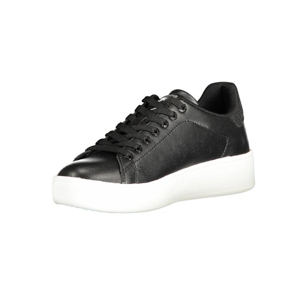 Schwarzer Polyester Sneaker