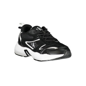 Schwarzer Polyester Sneaker