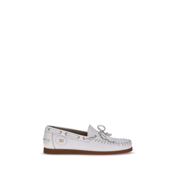 Weiße Kalbshaut Bos Taurus Slip-On Loafer