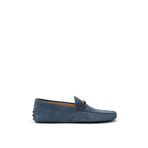 Mokassin aus blauem Wildleder