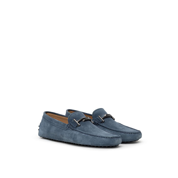 Mokassin aus blauem Wildleder