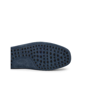 Mokassin aus blauem Wildleder