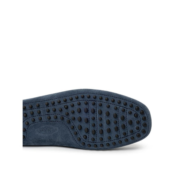 Mokassin aus blauem Wildleder