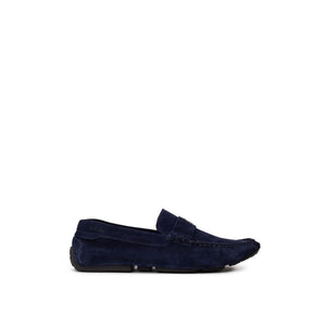 Mokassin aus blauem Leder