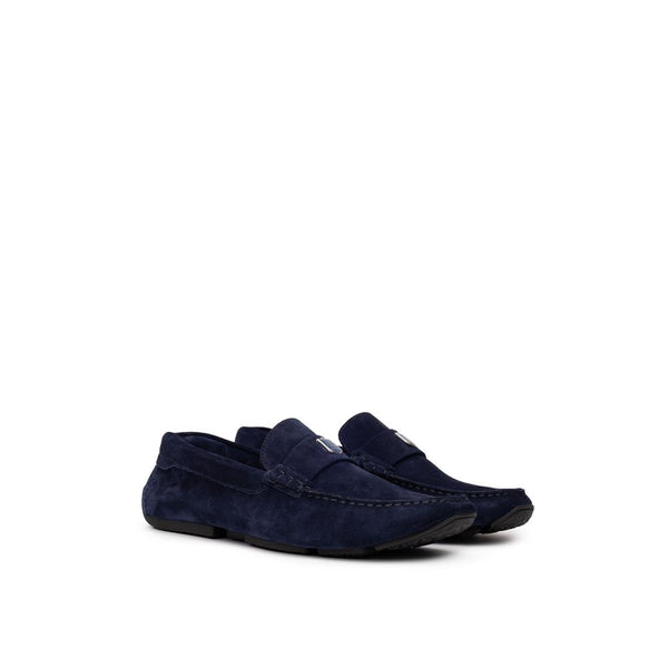 Mokassin aus blauem Leder