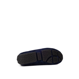 Mokassin aus blauem Leder