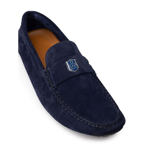 Mokassin aus blauem Leder