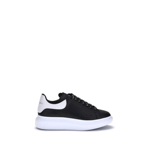 Schwarze Kalbshaut Bos Taurus Plateau-Sneaker