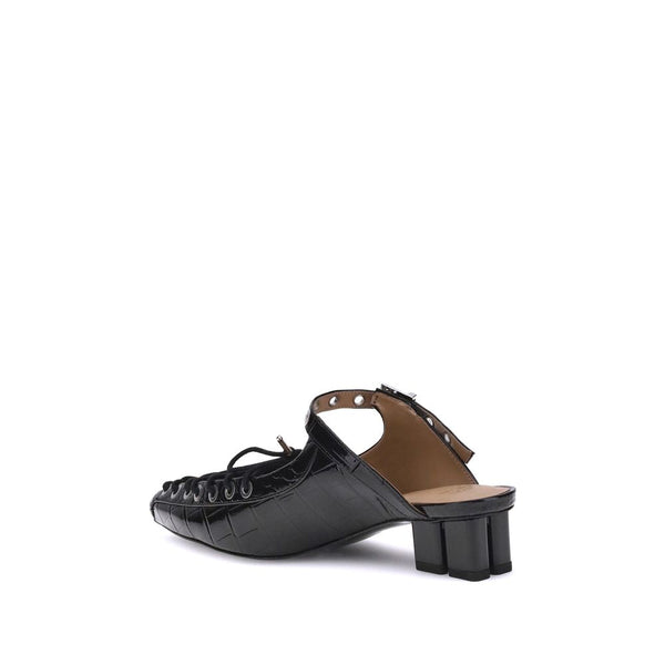 Schwarze Polyethylen-Mules