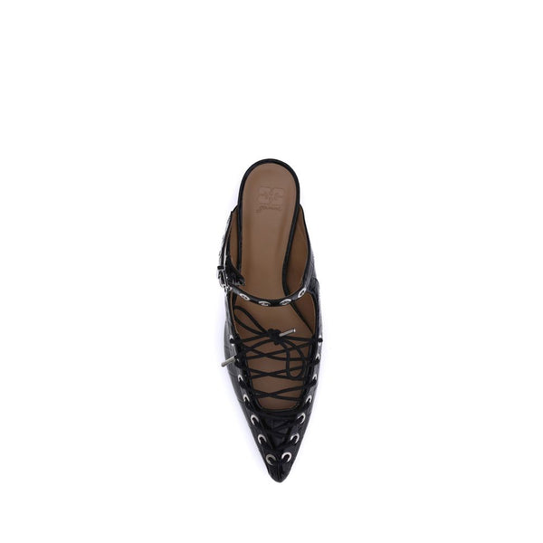 Schwarze Polyethylen-Mules