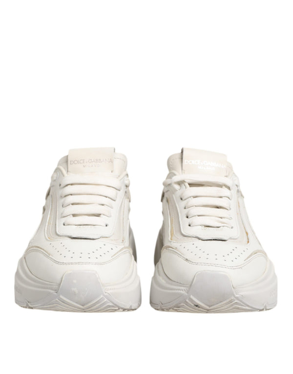 Weiße DAYMASTER Kalbsleder Sneakers Schuhe