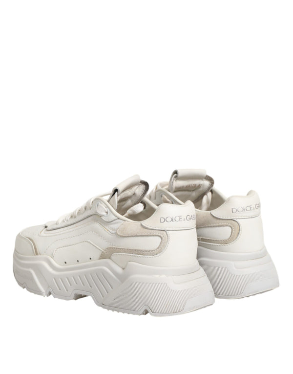 Weiße DAYMASTER Kalbsleder Sneakers Schuhe