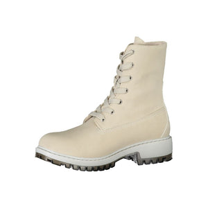 Grauer Polyester Damenstiefel