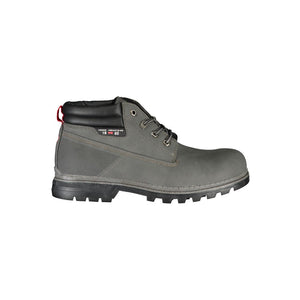 Grauer Polyester Herrenstiefel