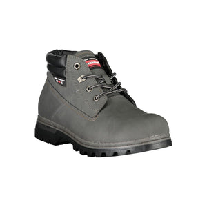 Grauer Polyester Herrenstiefel