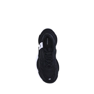 Schwarze Stoff-Sneaker mit klobiger Sohle