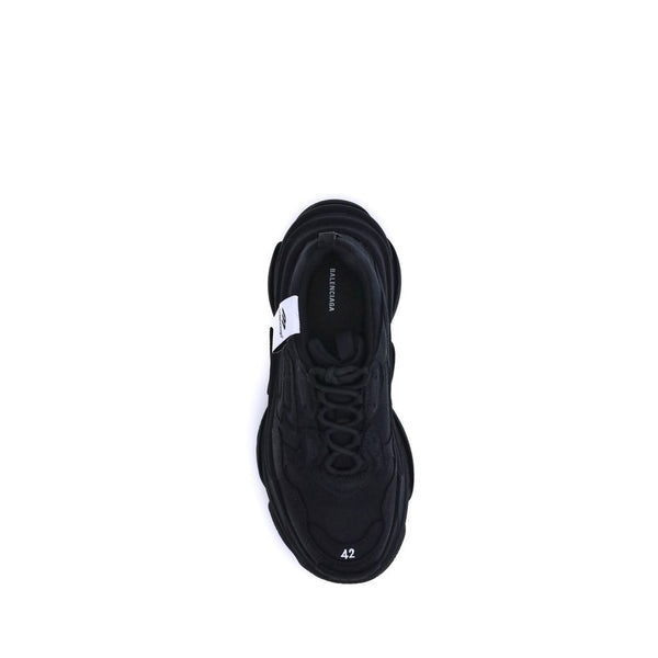 Schwarze Stoff-Sneaker mit klobiger Sohle