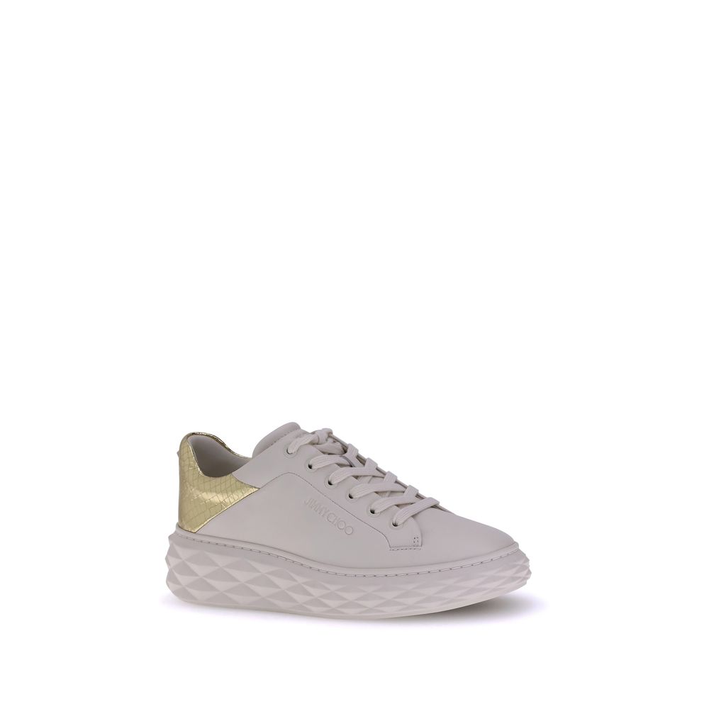 Weiße Kalbshaut Bos Taurus Chunky Sneakers