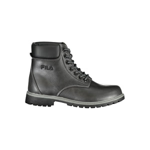 Schwarzer Polyester Damenstiefel