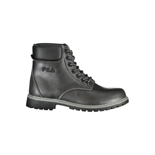 Schwarzer Polyester Damenstiefel