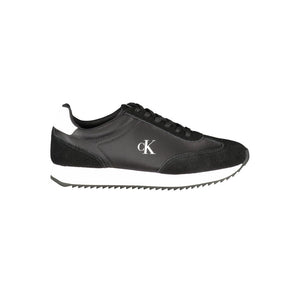Schwarzes Leder Damen Sneaker