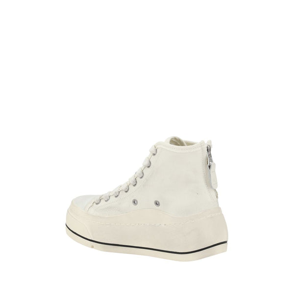 Weiße High-Top-Sneaker aus Polyethylen
