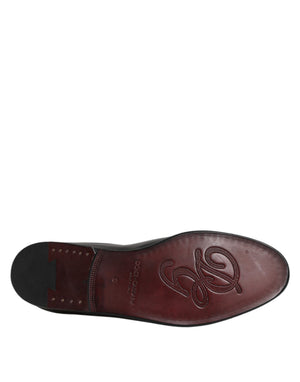 Schwarze Kalbsleder Slipper Schuhe