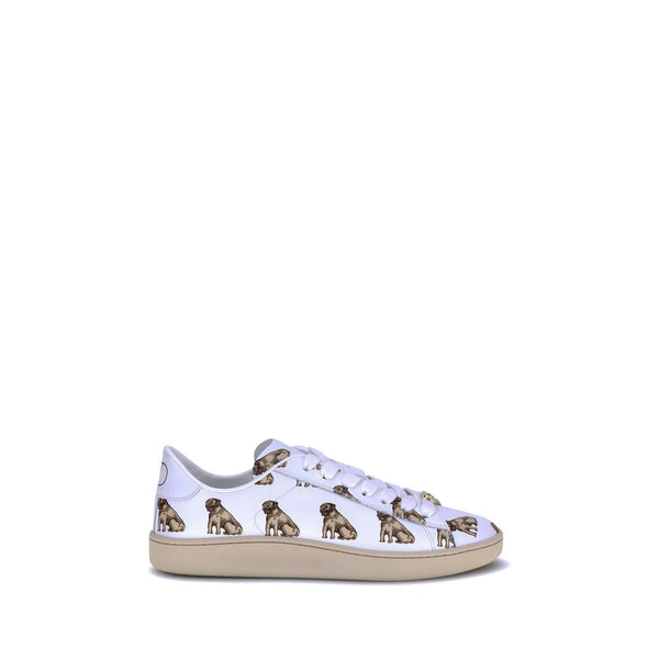 Weiße Kalbshaut Bos Taurus Sneakers mit niedrigem Schaft