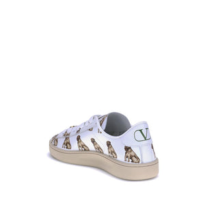 Weiße Kalbshaut Bos Taurus Sneakers mit niedrigem Schaft