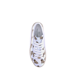 Weiße Kalbshaut Bos Taurus Sneakers mit niedrigem Schaft