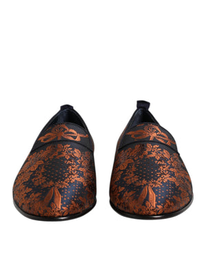 Schwarze Jacquard Polyester Slipper Schuhe