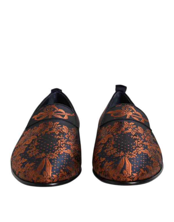 Schwarze Jacquard Polyester Slipper Schuhe