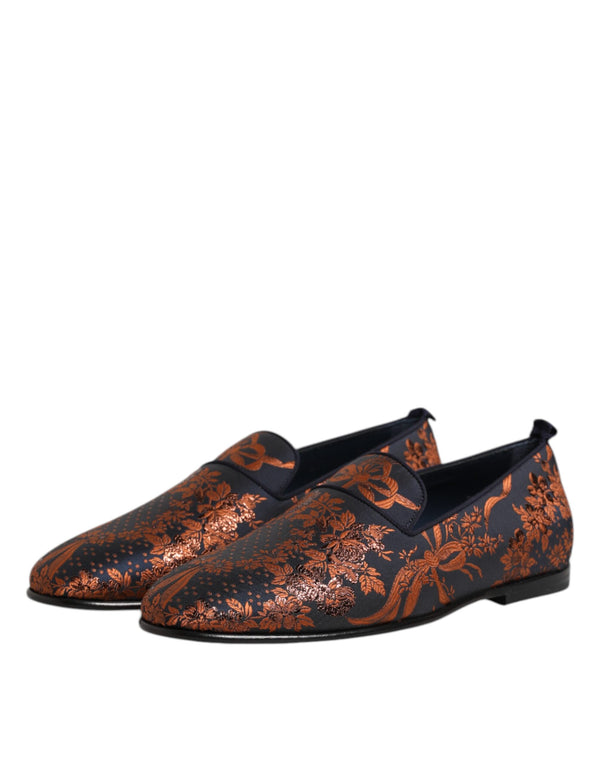 Schwarze Jacquard Polyester Slipper Schuhe