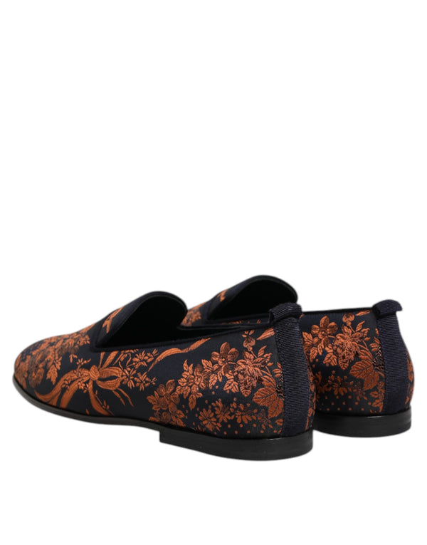 Schwarze Jacquard Polyester Slipper Schuhe