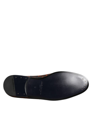 Schwarze Jacquard Polyester Slipper Schuhe