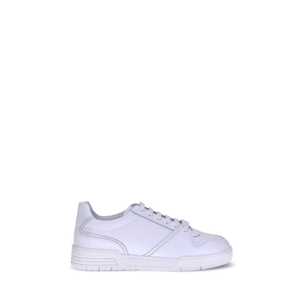 Weiße Gummisohle Sneakers mit niedrigem Schaft