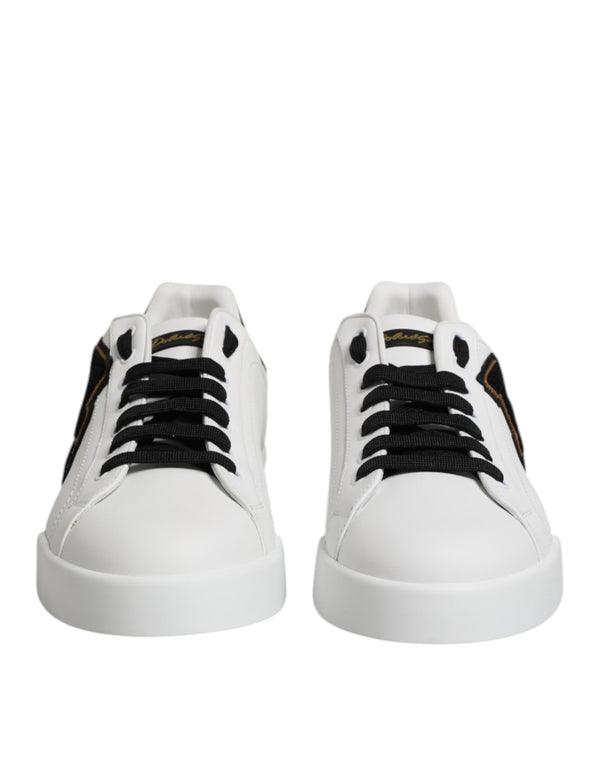 Weiß DG Logo Portofino Low Top Turnschuhe Schuhe