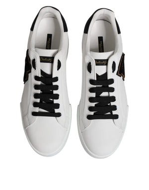 Weiß DG Logo Portofino Low Top Turnschuhe Schuhe