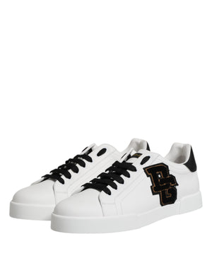Weiß DG Logo Portofino Low Top Turnschuhe Schuhe