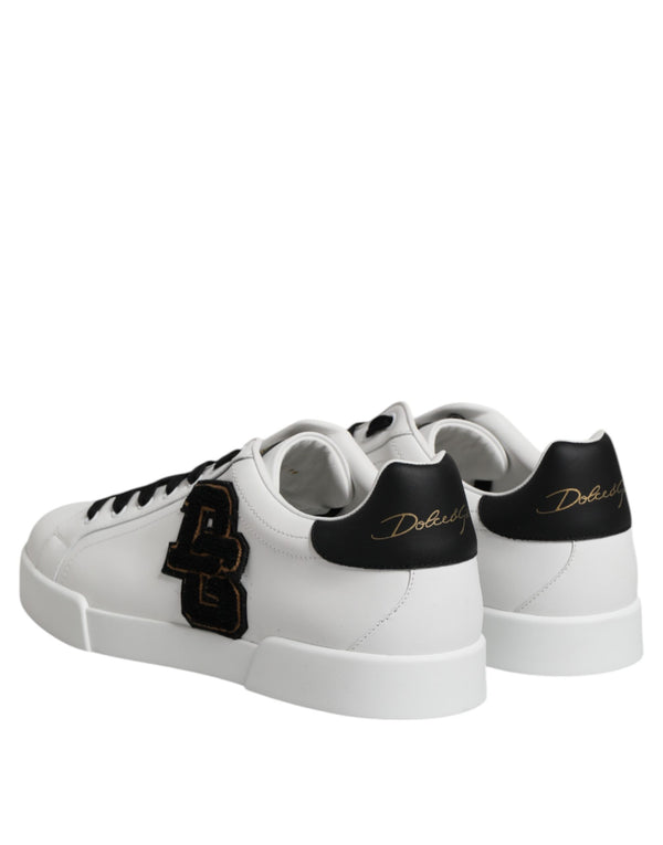 Weiß DG Logo Portofino Low Top Turnschuhe Schuhe