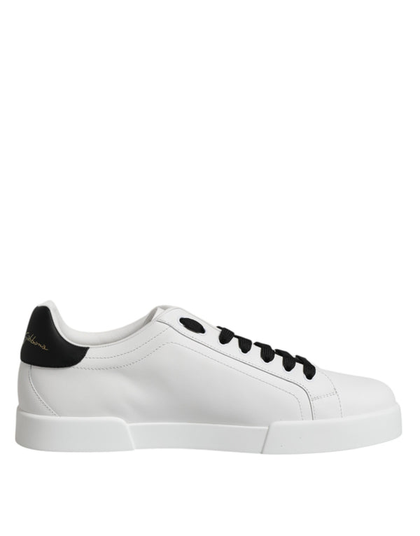 Weiß DG Logo Portofino Low Top Turnschuhe Schuhe