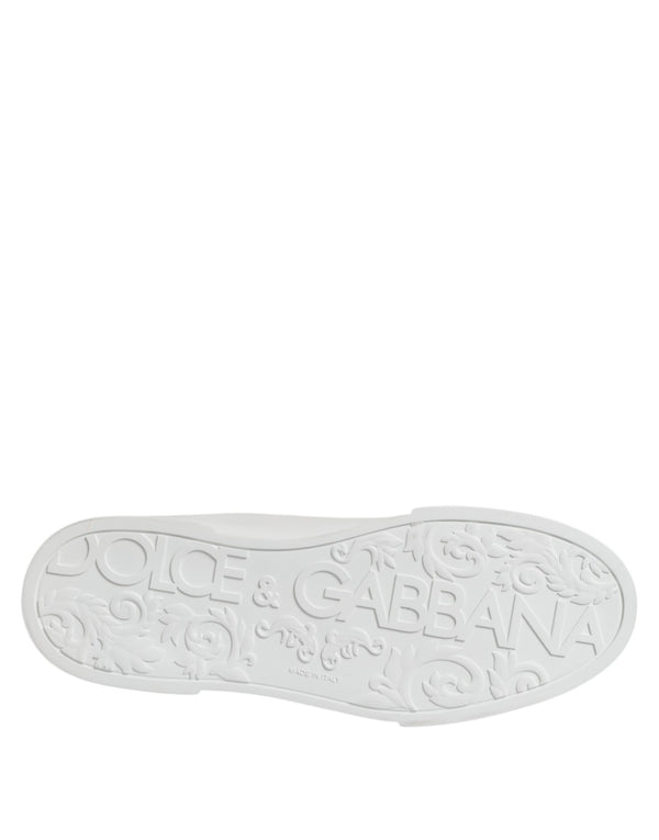 Weiß DG Logo Portofino Low Top Turnschuhe Schuhe
