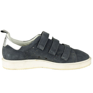 Graue Kalbsleder Sneaker