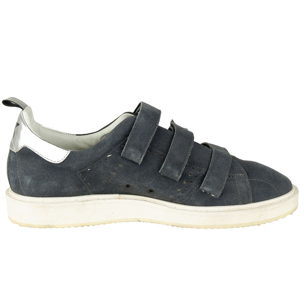 Graue Kalbsleder Sneaker