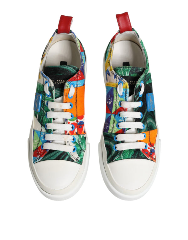 Multicolor Patchwork Low Top Sneakers Schuhe