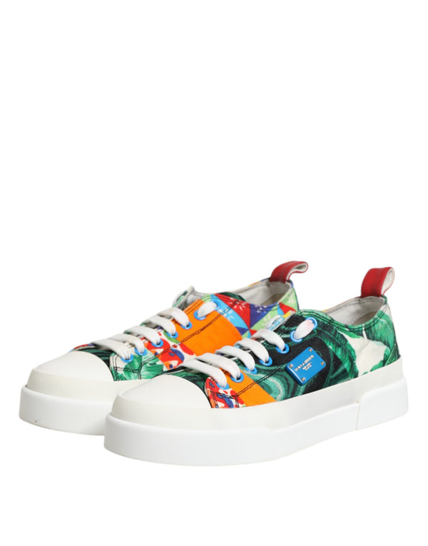 Multicolor Patchwork Low Top Sneakers Schuhe